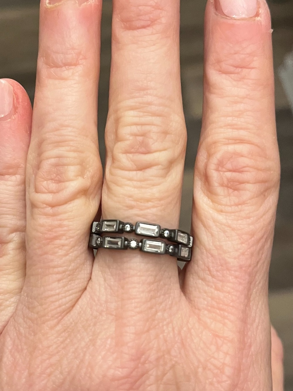 Freida Rothman Stackable Ring Set NWT size 8 - Picture 1 of 5